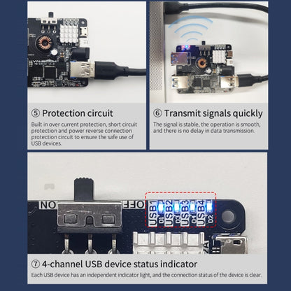 Yahboom USB3.0 HUB Expansion Board ROS Robot Expansion Dock(6000301226) - Robotics Accessories by Yahboom | Online Shopping UK | buy2fix