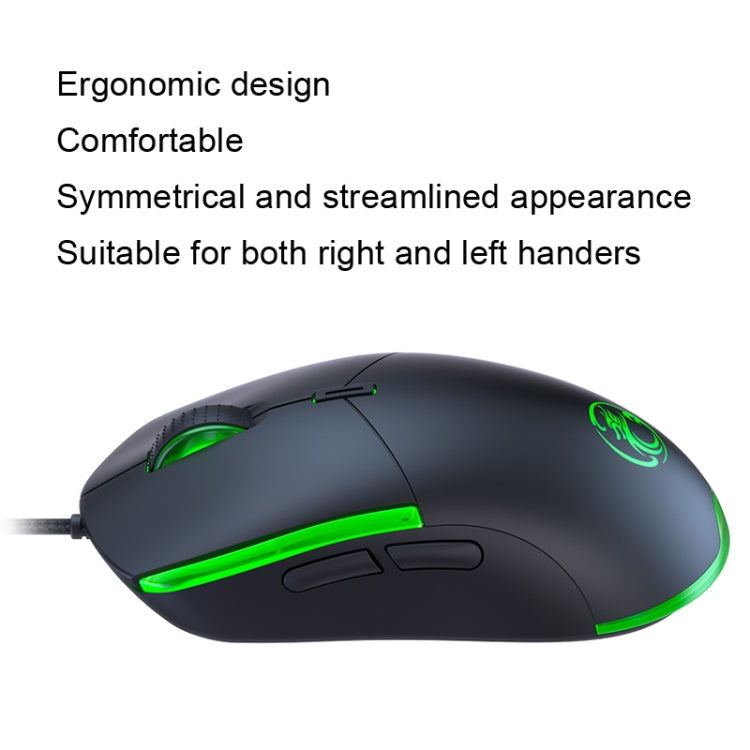 IMICE T30 Wired E-Sports Gaming Mouse LED Luminous Colorful Programmable 6D Mouse(Black) - Wired Mice by iMICE | Online Shopping UK | buy2fix