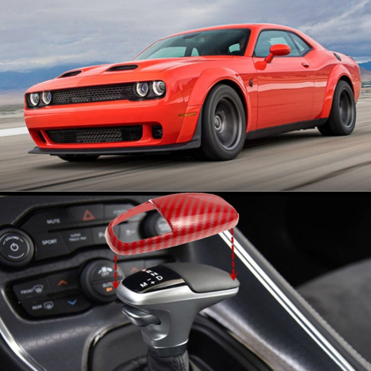 For Dodge Challenger/Charger SRT Gear Left-hand Drive Head Cover Gear Lever Decoration(Red) - Car Interior Mouldings by buy2fix | Online Shopping UK | buy2fix