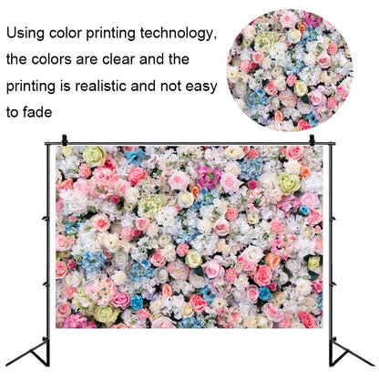 2.1 X 1.5m Festive Photography Backdrop 3D Wedding Flower Wall Hanging Cloth, Style: C-1888 - Valentines Day by buy2fix | Online Shopping UK | buy2fix