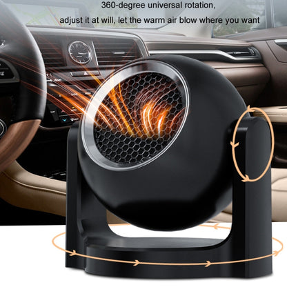 12V Winter Car-mounted Fast-heating Air Heater Window Glass Defogging Heater(Black) - Heating & Fans by buy2fix | Online Shopping UK | buy2fix