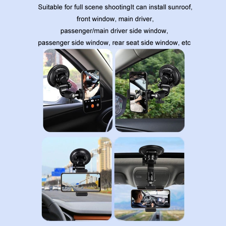 Car Suction Cup Mobile Phone Navigation Live Broadcast Shooting Bracket, Specification: Without Bluetooth - Car Holders by buy2fix | Online Shopping UK | buy2fix