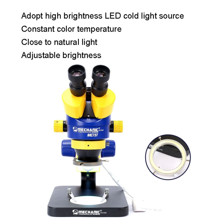 MECHANIC MC-75TimatX Trinocular Stereo Microscope Industrial Grade Can Connect To HD Display - Digital Microscope by MECHANIC | Online Shopping UK | buy2fix