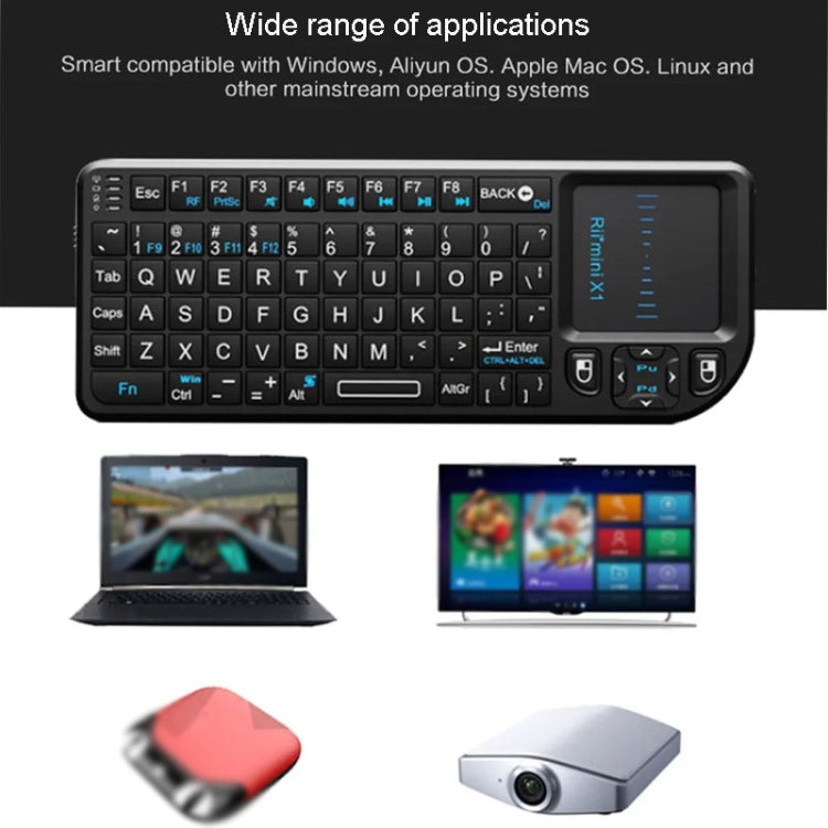Rii X1 2.4G Mini Classic Wireless Keyboard Keypad And Mouse All-In-One Kit(Black) - Mini Keyboard by Rii | Online Shopping UK | buy2fix