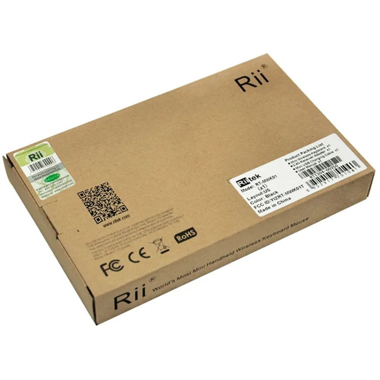 Rii X1 2.4G Mini Classic Wireless Keyboard Keypad And Mouse All-In-One Kit(Black) - Mini Keyboard by Rii | Online Shopping UK | buy2fix