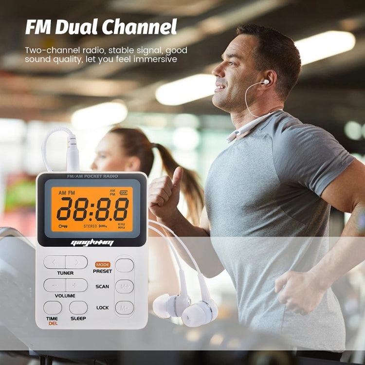 SH-01 LED Display Portable FM/AM Two-band Radio Special for Listening Tests, Style: JPN Version(White) - Radio Player by buy2fix | Online Shopping UK | buy2fix