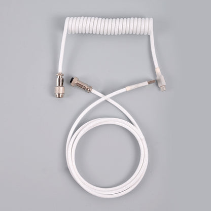 USB-C/Type-C  Mechanical Keyboard Wire Computer Aviation Connector,Cable Length: 3m(White) - Other by buy2fix | Online Shopping UK | buy2fix