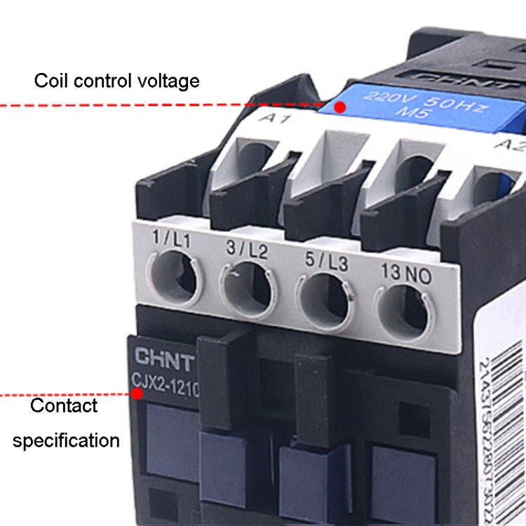 CHNT CJX2-6511 65A 220V Silver Alloy Contacts Multi-Purpose Single-Phase AC Contactor - Relays by CHNT | Online Shopping UK | buy2fix