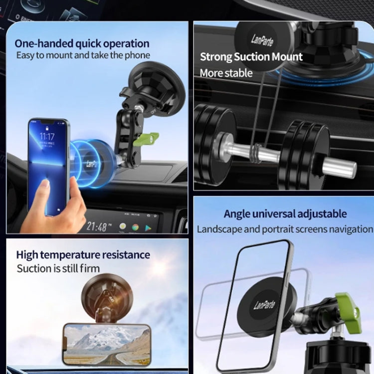 Lanparte Magnetic Car Phone Holder Adjustable Suction Cup Navigation Stand RBA-M01NB - Car Holders by Lanparte | Online Shopping UK | buy2fix