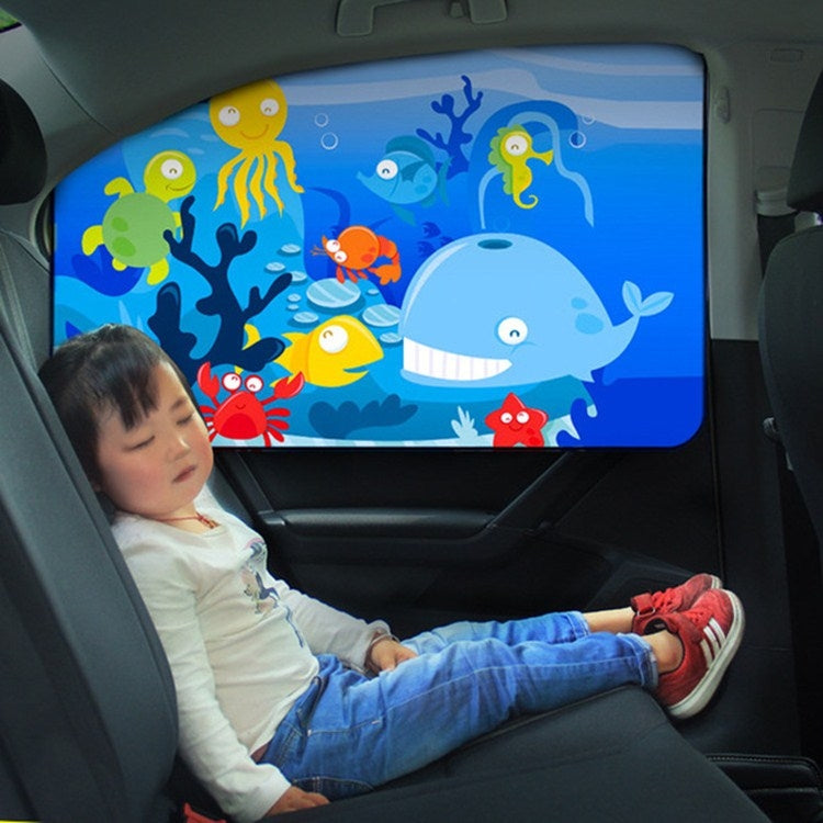 Car Cartoon Magnetic Sunshade Sunscreen Telescopic Collapsible Sunshield, Size:Co-pilot(Fawn) - Window Foils & Solar Protection by buy2fix | Online Shopping UK | buy2fix