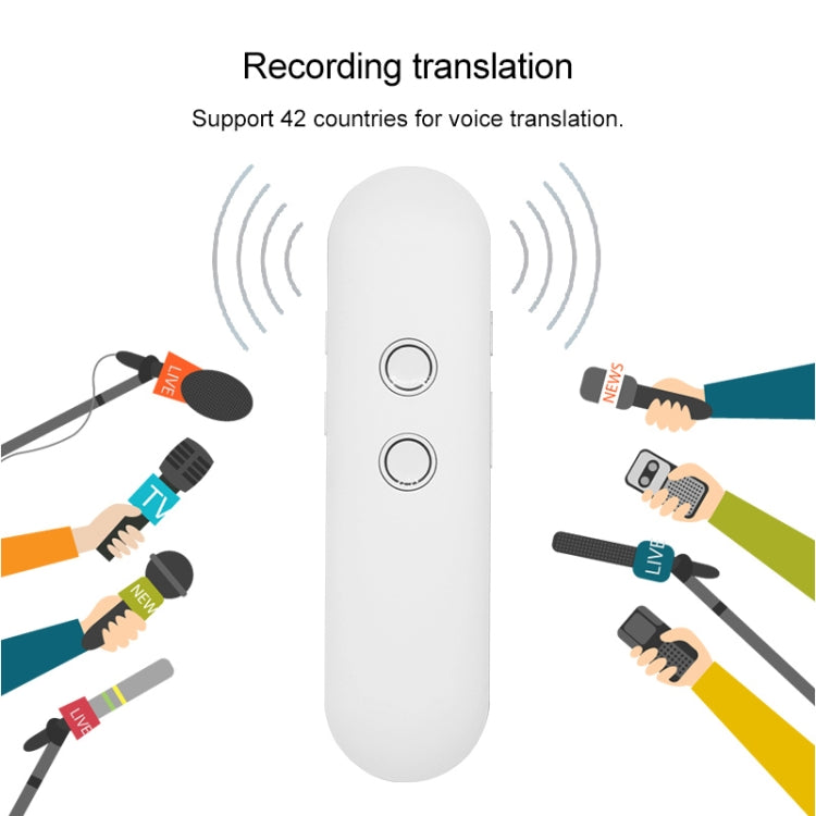 T4 Portable AI Smart Voice Translator Business Travel Real Time Translation Machine Support 42 Languages (White) - Consumer Electronics by buy2fix | Online Shopping UK | buy2fix