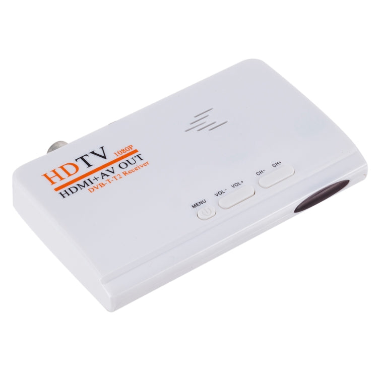 HDMI+AV OUT 1080P Digital Satellite Receiver  HD TV DVB-T-T2 TV Box AV Tuner Combo Converter with Remote Control, Support MPEG4(White) - Consumer Electronics by buy2fix | Online Shopping UK | buy2fix