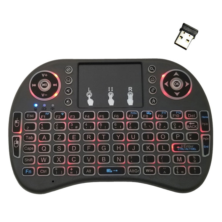 Support Language: French i8 Air Mouse Wireless Backlight Keyboard with Touchpad for Android TV Box & Smart TV & PC Tablet & Xbox360 & PS3 & HTPC/IPTV - MINI PC Accessories & Gadgets by buy2fix | Online Shopping UK | buy2fix