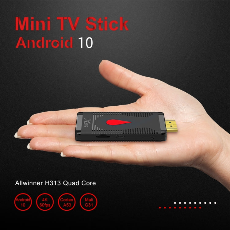 X96 S400 Android 10.0 Mini TV Stick, Allwinner H313 Quad Core ARM Cortex A53, 1GB + 8GB, Support WiFi, HDMI, TF Card, USB - Consumer Electronics by buy2fix | Online Shopping UK | buy2fix