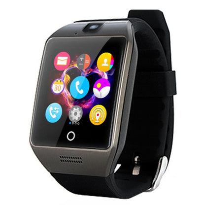 Q18S 1.54 inch IPS Screen MTK6260A Bluetooth 3.0 Smart Watch Phone, Pedometer / Sedentary Reminder / Sleeping Monitor  / Anti-Loss / Remote Camera / GSM / 0.3M Camera  (Black + Grey) - Smart Wear by buy2fix | Online Shopping UK | buy2fix