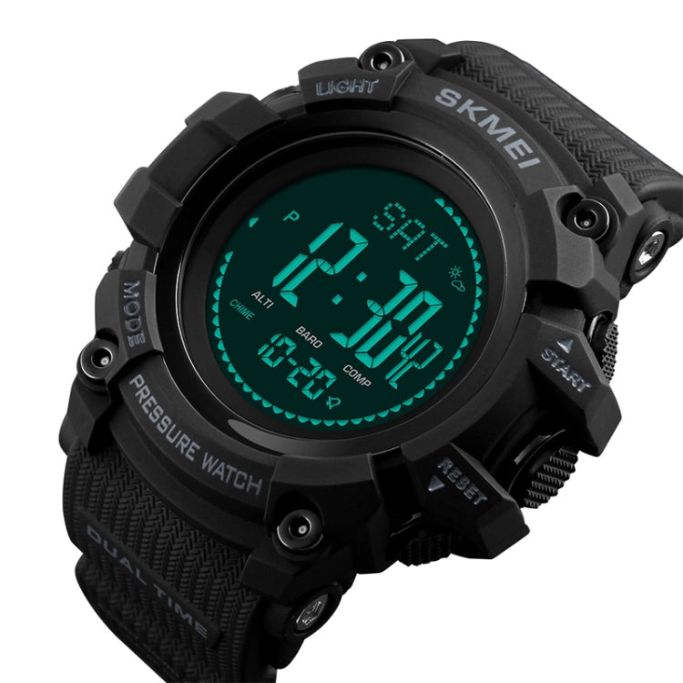 SKMEI 1358 Multifunctional Men Outdoor Sports 30m Waterproof Digital Watch with Compass / Barometer / Altimeter/ Pedometer Function(Black) - Sport Watches by SKMEI | Online Shopping UK | buy2fix