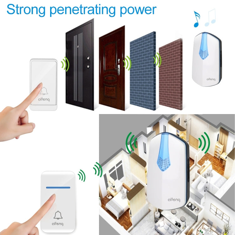 AITENG V026J Wireless Batteryless WIFI Doorbell, US Plug - Wireless Doorbell by AITENG | Online Shopping UK | buy2fix