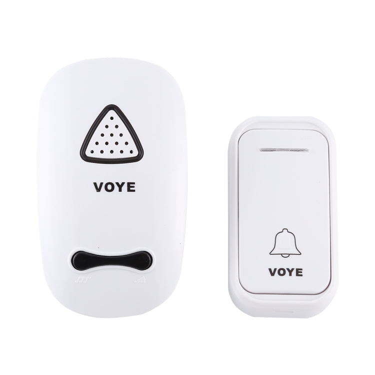 VOYE V025F Home Music Remote Control Wireless Doorbell with 38 Polyphony Sounds, US Plug(White) - Security by VOYE | Online Shopping UK | buy2fix