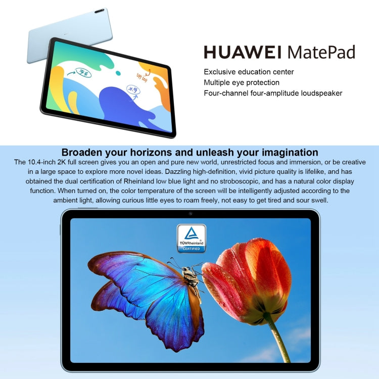 Huawei MatePad 10.4 BAH4-W19 WiFi, 10.4 inch, 6GB+64GB, HarmonyOS 2 Qualcomm Snapdragon 778G 4G Octa Core up to 2.42GHz, Support Dual WiFi, OTG, Not Support Google Play (Silver) - Huawei by Huawei | Online Shopping UK | buy2fix