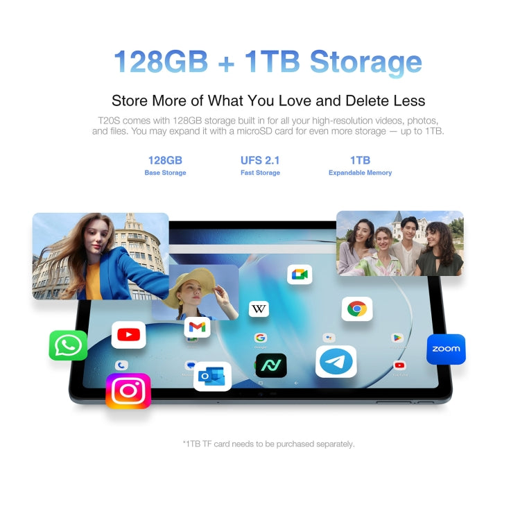 [HK Warehouse] DOOGEE T20S Tablet PC, 10.4 inch, 8GB+128GB, Android 13 Spreadtrum T616 Octa Core 2.0GHz, Support Dual SIM & WiFi & BT, Network: 4G, Global Version with Google Play (Black) - Other by DOOGEE | Online Shopping UK | buy2fix