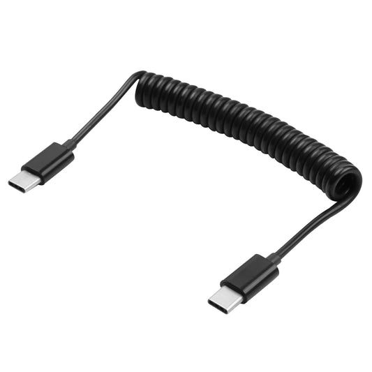 1m USB-C / Type-C to USB 3.1 Type-C Data & Charging Spring Coiled Cable - USB-C & Type-C Cable by buy2fix | Online Shopping UK | buy2fix