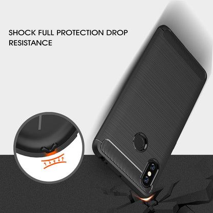 Brushed Texture Carbon Fiber Shockproof TPU Case for Xiaomi Mi Max 3(Black) - Xiaomi Cases by buy2fix | Online Shopping UK | buy2fix