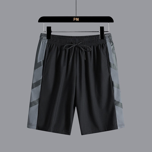 Casual Ice Silk Shorts and Trousers (Color:Black Shorts Size:XXXL) - Pants by buy2fix | Online Shopping UK | buy2fix