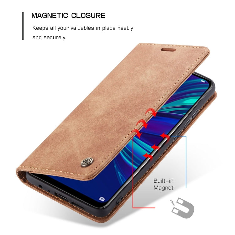 CaseMe Multifunctional Retro Frosted Horizontal Flip Leather Case for Huawei P Smart 2019 /  Honor 10 Lite, with Card Slots & Holder & Wallet(Brown) - Honor Cases by CaseMe | Online Shopping UK | buy2fix