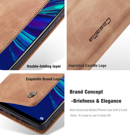 CaseMe Multifunctional Retro Frosted Horizontal Flip Leather Case for Huawei P Smart 2019 /  Honor 10 Lite, with Card Slots & Holder & Wallet(Brown) - Honor Cases by CaseMe | Online Shopping UK | buy2fix