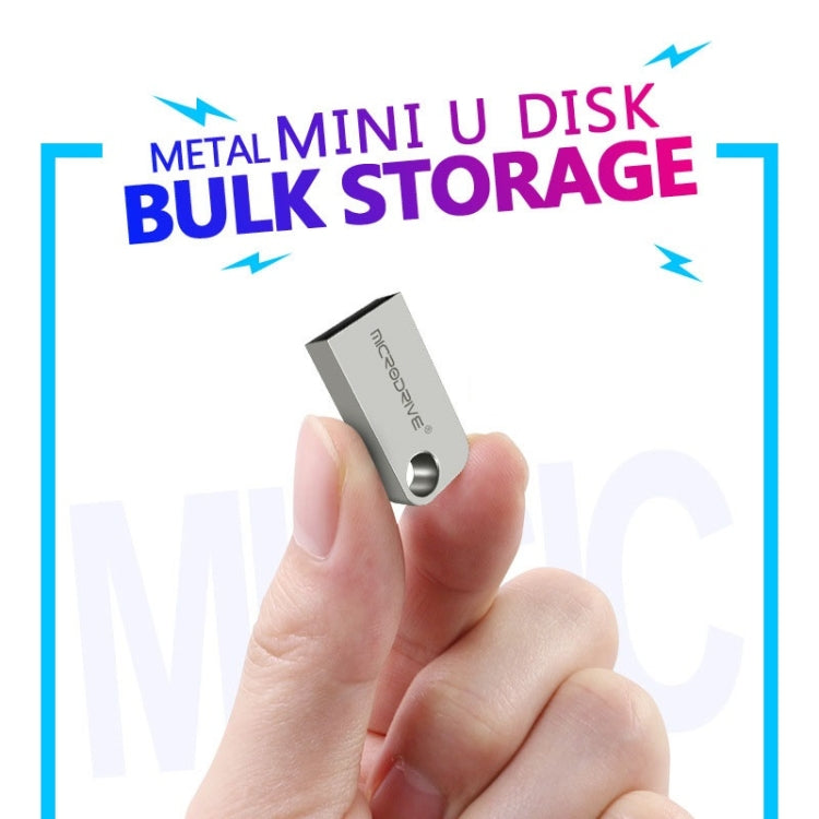 MicroDrive 64GB USB 2.0 Mini Semi-circular Metal U Disk - USB Flash Drives by MicroDrive | Online Shopping UK | buy2fix