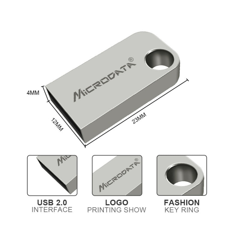 Microdata 64GB USB 2.0 Mini Metal U Disk - USB Flash Drives by Microdata | Online Shopping UK | buy2fix