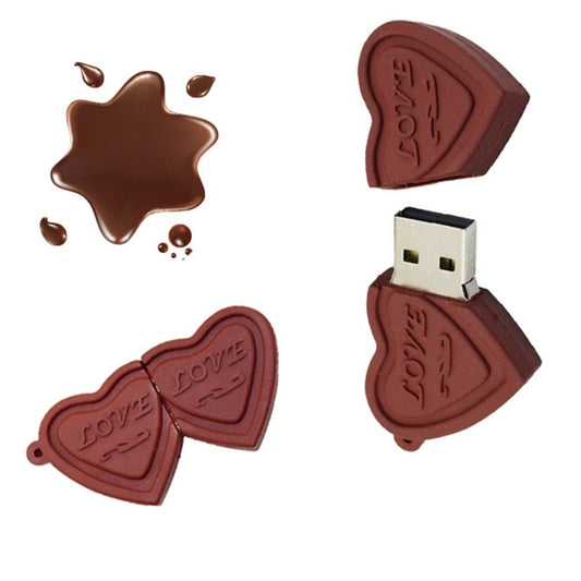 MicroDrive 4GB USB 2.0 Creative Heart Chocolate U Disk - Computer & Networking by MicroDrive | Online Shopping UK | buy2fix