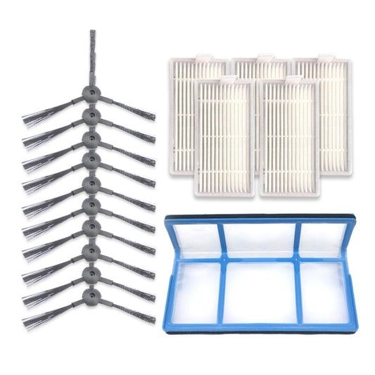 XI238 5 Pairs K614  Side Brushes + 5 PCS I208 Filters + I204 Filter Cotton Filter Set for ILIFE V5S Pro / V50 / V5S - Consumer Electronics by buy2fix | Online Shopping UK | buy2fix